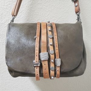 A.S.98 Leather Shoulder Handbag
